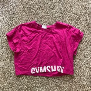 Gymshark cropped tee, pink size M